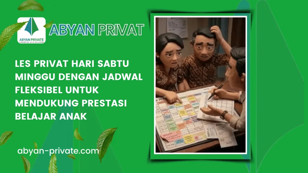 Les Privat Hari Sabtu Minggu dengan Jadwal Fleksibel untuk Mendukung Prestasi Belajar Anak